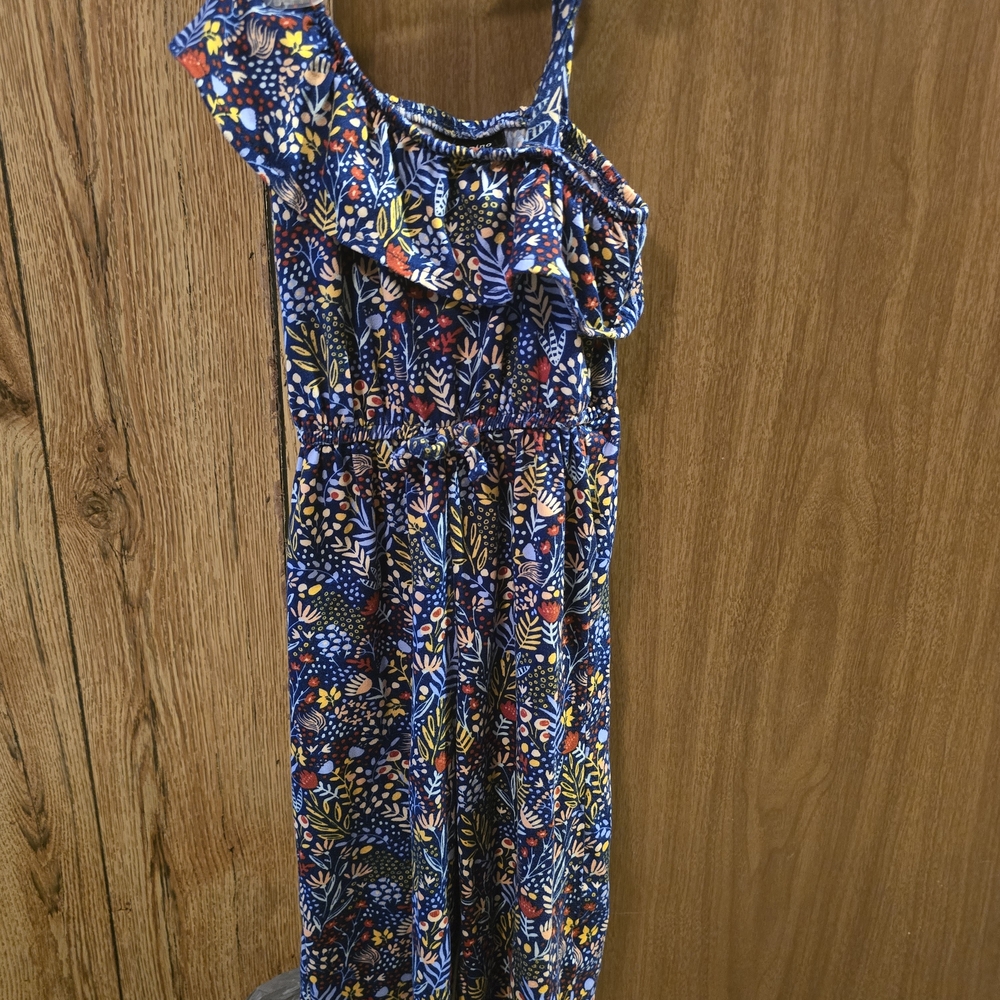 Floral Kids Casual Dress - Blue